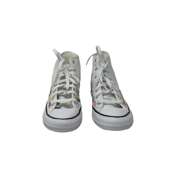 Converse Chuck Taylor High Top Sneakers Skate White Canvas Women's Kids A06311F - Picture 5 of 10